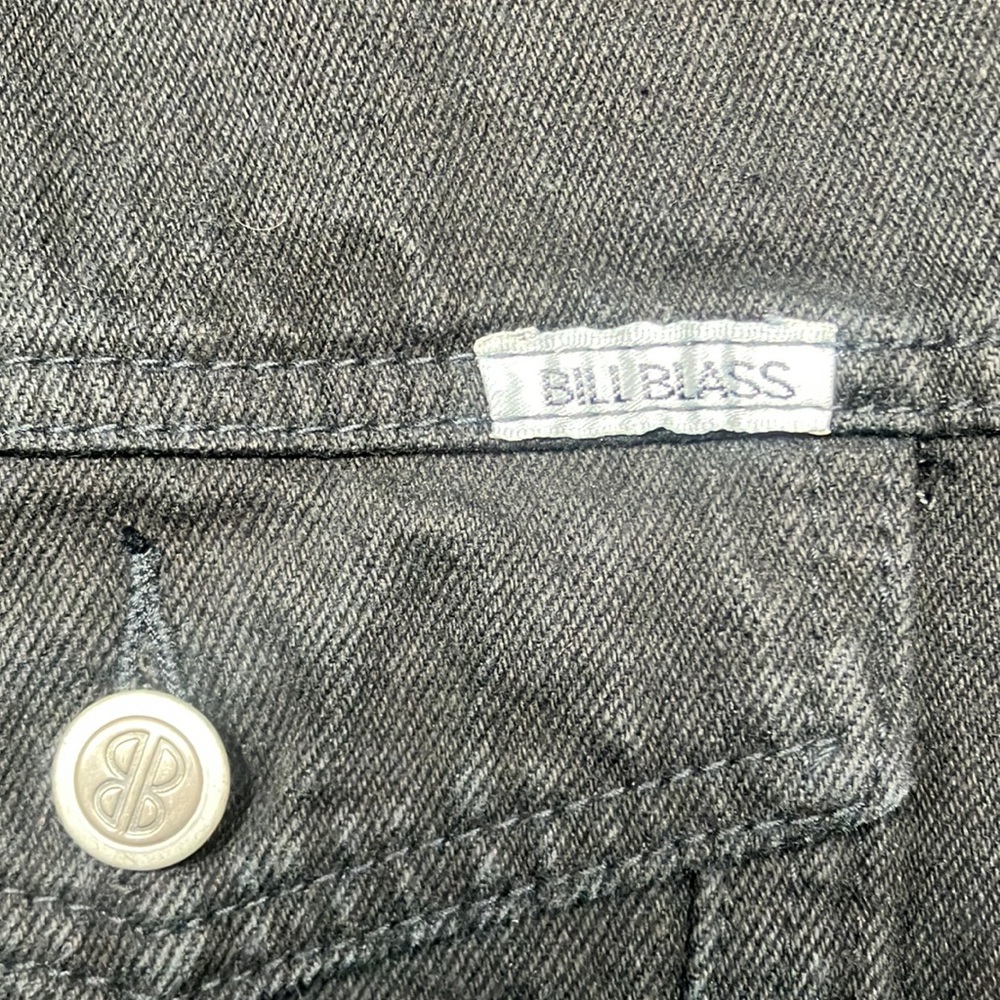 Bill Blass Vintage 1990’s Black Denim Jacket Large - Picture 7 of 8
